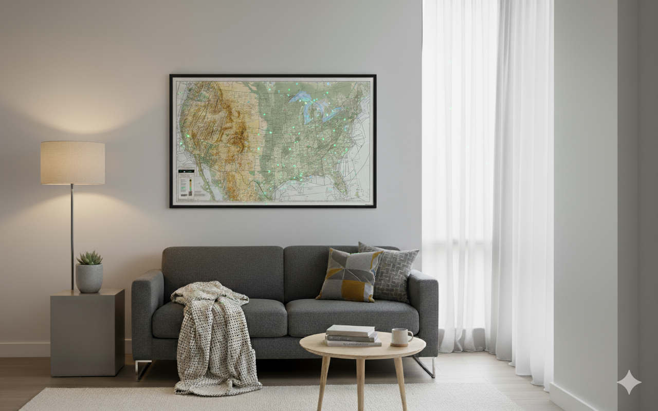 24×36 VFR Wall Planning LED Map